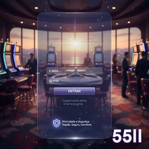 Página de login dos serviços VIP do 55ll, com layout moderno e opções de acesso para usuários.